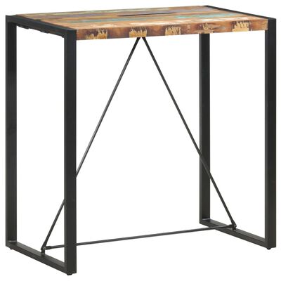 vidaXL Bar Table 43.3"x23.6"x43.3" Solid Reclaimed Wood