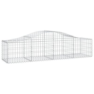 vidaXL Arched Gabion Baskets 4 pcs 78.7"x19.7"x15.7"/23.6" Galvanized Iron