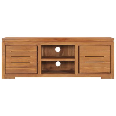 vidaXL TV Stand 43.3"x11.8"x15.7" Solid Wood Teak