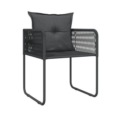 vidaXL 5 Piece Patio Dining Set Black