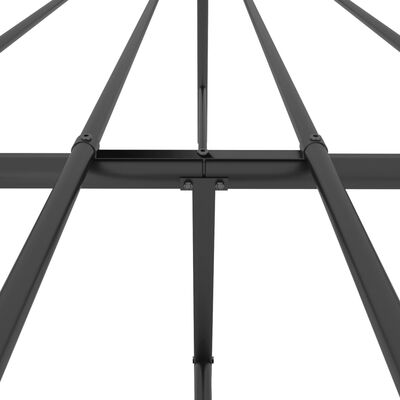 vidaXL Metal Bed Frame without Mattress with Footboard Black 53.1"x74.8"