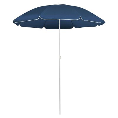 vidaXL Garden Parasol with Steel Pole Blue 70.9"