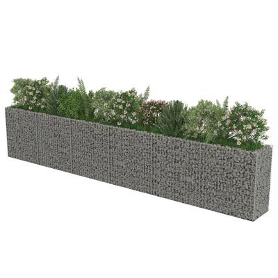 vidaXL Gabion Raised Bed Galvanized Steel 212.6"x19.7"x39.4"