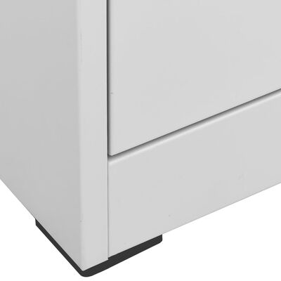 vidaXL Filing Cabinet Light Gray 18.1"x24.4"x40.4" Steel