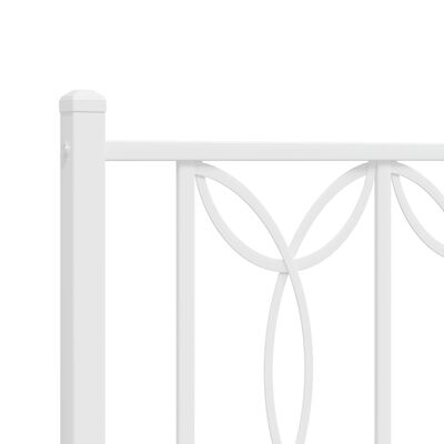 vidaXL Metal Headboard White 39.4"