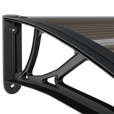 vidaXL Door Canopy Black 59.1"x39.4" Polycarbonate