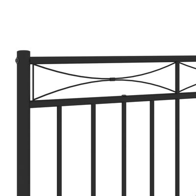 vidaXL Metal Headboard Black 39.4"