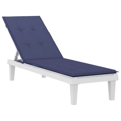 vidaXL Deck Chair Cushion Navy Blue Oxford Fabric