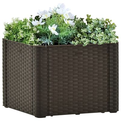 vidaXL Garden Raised Bed with Self Watering System Mocha 39.4"x16.9"x13"