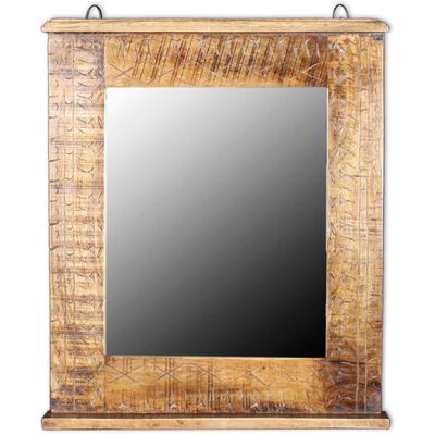 vidaXL Bathroom Vanity Cabinet with Mirror Solid Mango Wood