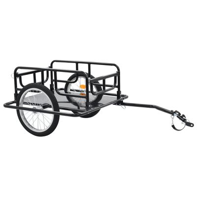 vidaXL Bike Trailer 51.2"x28.7"x19.1" Steel Black