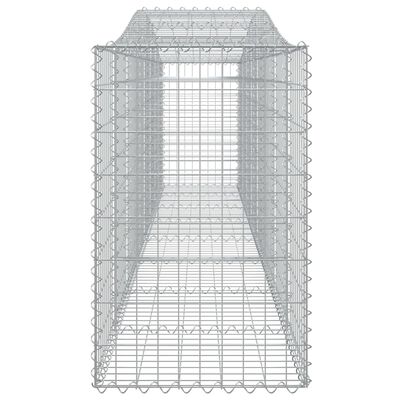 vidaXL Arched Gabion Baskets 6 pcs 157.5"x19.7"x31.5"/39.4" Galvanized Iron