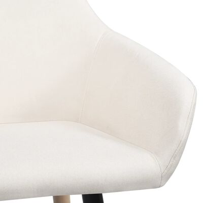 vidaXL Dining Chairs 2 pcs Cream Fabric