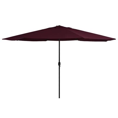 vidaXL Garden Parasol with Metal Pole 153.5" Bordeaux Red