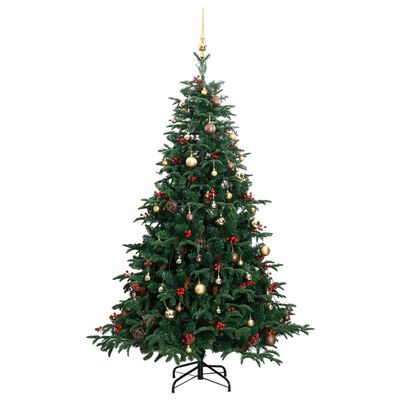 vidaXL Artificial Hinged Christmas Tree 300 LEDs & Ball Set 82.7"