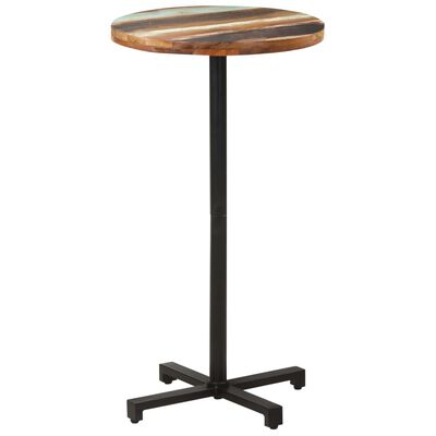 vidaXL Bistro Table Round Ø23.6"x43.3" Solid Reclaimed Wood