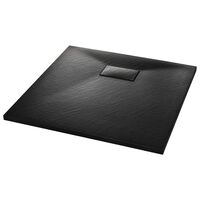 vidaXL Shower Base Tray SMC Black 31.5"x31.5"