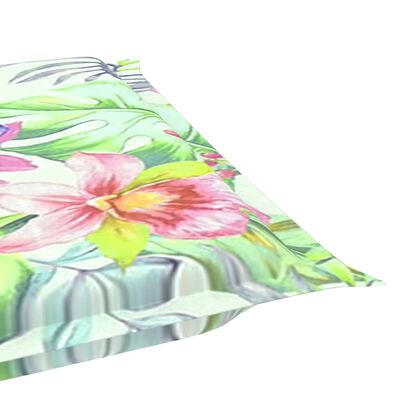 vidaXL Sun Lounger Cushion Leaf Pattern 73.2"x22.8"x1.2" Oxford Fabric