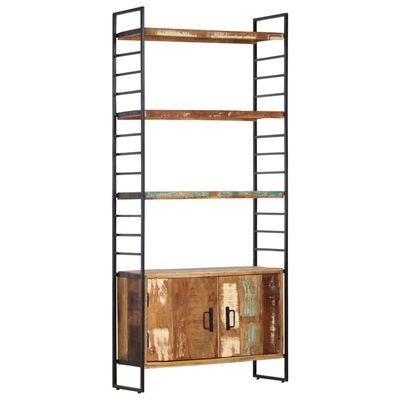 vidaXL 4-Tier Bookcase 31.5"x11.8"x70.9" Solid Reclaimed Wood