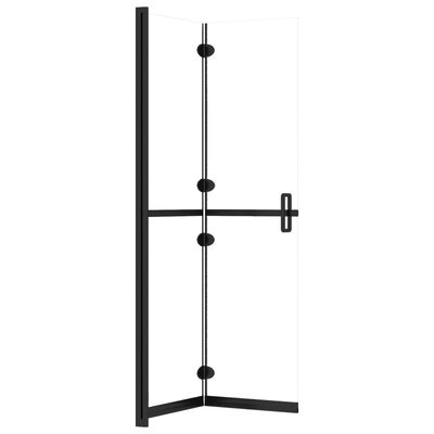 vidaXL Foldable Walk-in Shower Wall Transparent ESG Glass 47.2"x74.8"