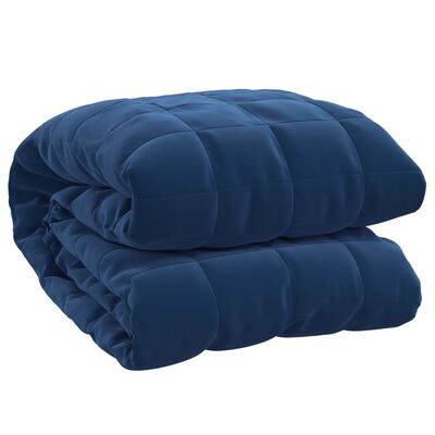 vidaXL Weighted Blanket Blue 86.6"x94.5" 33.1 lb Fabric