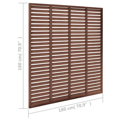 vidaXL Louver Fence WPC 70.9"x70.9" Brown