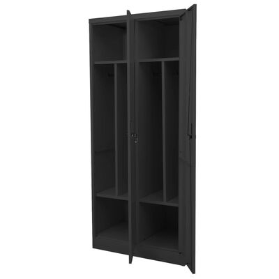 vidaXL Wardrobe Anthracite 31.5"x19.7"x70.9" Steel