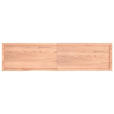 vidaXL Wall Shelf Light Brown 78.7"x19.7"x(0.8"-1.6") Treated Solid Wood Oak