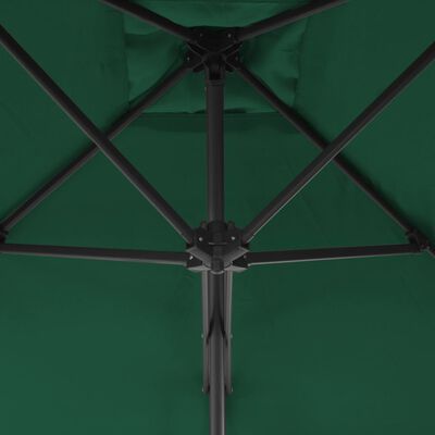 vidaXL Garden Parasol with Steel Pole 98.4"x98.4" Green