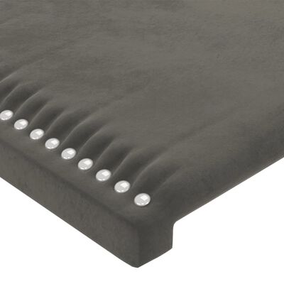 vidaXL LED Headboard Dark Gray 64.2"x6.3"x30.7"/34.6" Velvet