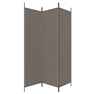 vidaXL 3-Panel Room Divider Anthracite 59.1"x86.6" Fabric