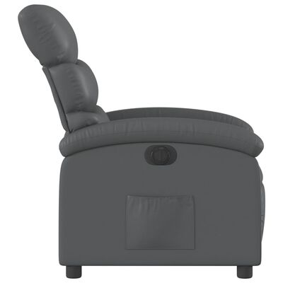 vidaXL Electric Recliner Chair Gray Faux Leather