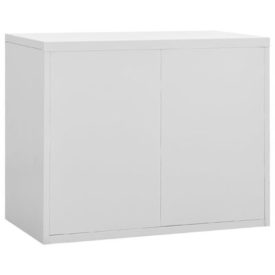 vidaXL Filing Cabinet Light Gray 35.4"x18.1"x28.5" Steel