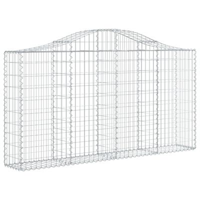 vidaXL Arched Gabion Baskets 6 pcs 78.7"x11.8"x39.4"/47.2" Galvanized Iron