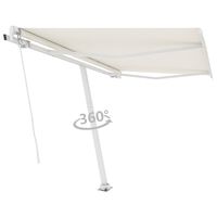 vidaXL Freestanding Automatic Awning 118.1"x98.4" Cream