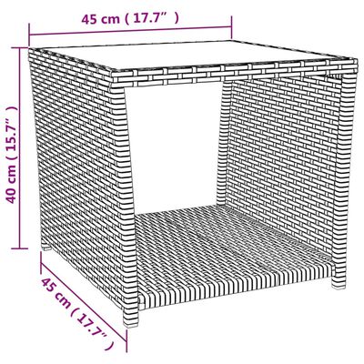 vidaXL 3 Piece Patio Dining Set with Cushions Gray Poly Rattan