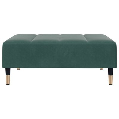 vidaXL Footstool Dark Green 30.3"x21.7"x12.2" Velvet