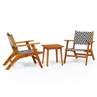 vidaXL 3 Piece Bistro Set Solid Acacia Wood