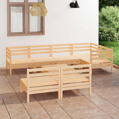 vidaXL 8 Piece Patio Lounge Set Solid Pinewood