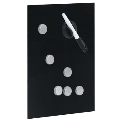 vidaXL Key Box with Magnetic Board Black 11.8"x7.9"x1.6"