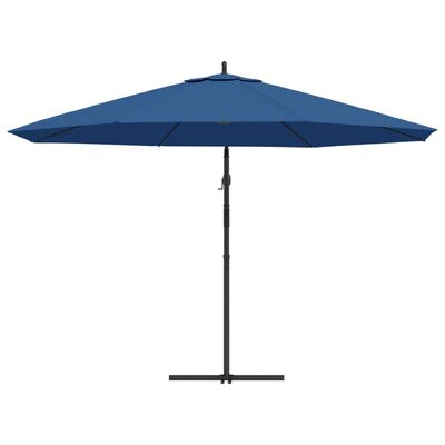 vidaXL Cantilever Garden Parasol with Aluminum Pole 137.8" Blue