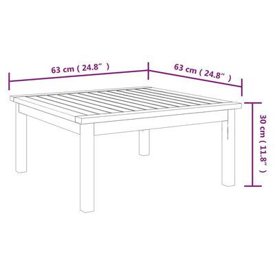 vidaXL 6 Piece Patio Lounge Set with Cushions Cream Solid Acacia Wood