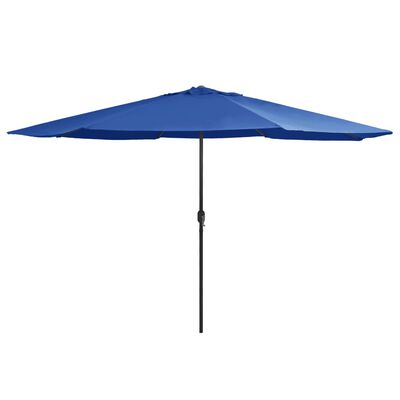 vidaXL Garden Parasol with Metal Pole 153.5" Azure Blue