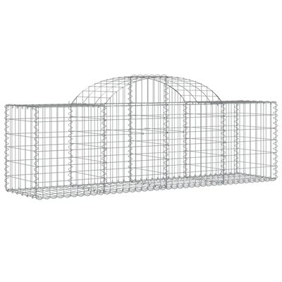 vidaXL Arched Gabion Baskets 11 pcs 78.7"x19.7"x23.6"/31.5" Galvanized Iron