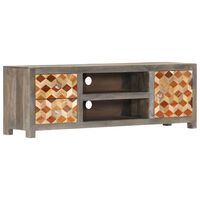 vidaXL TV Stand Gray 47.2"x11.8"x15.7" Solid Wood Mango