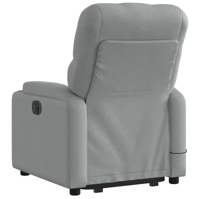 vidaXL Stand up Massage Recliner Chair Light Gray Fabric