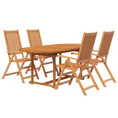 vidaXL 5 Piece Patio Dining Set Solid Wood Acacia