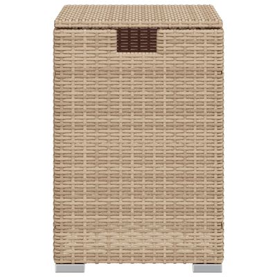 vidaXL Propane Tank Cover Table Beige 15.7"x15.7"x23.6" Poly Rattan