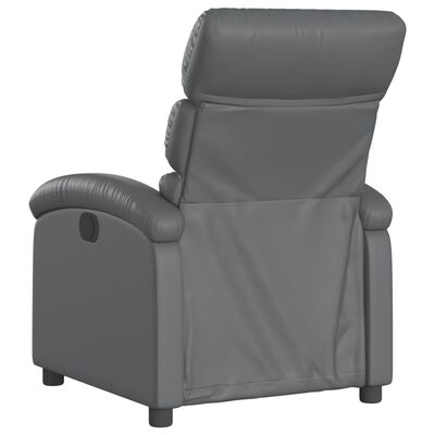 vidaXL Recliner Chair Gray Faux Leather