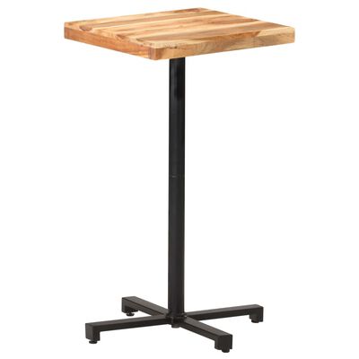 vidaXL Bar Table Square 19.7"x19.7"x43.3" Solid Acacia Wood